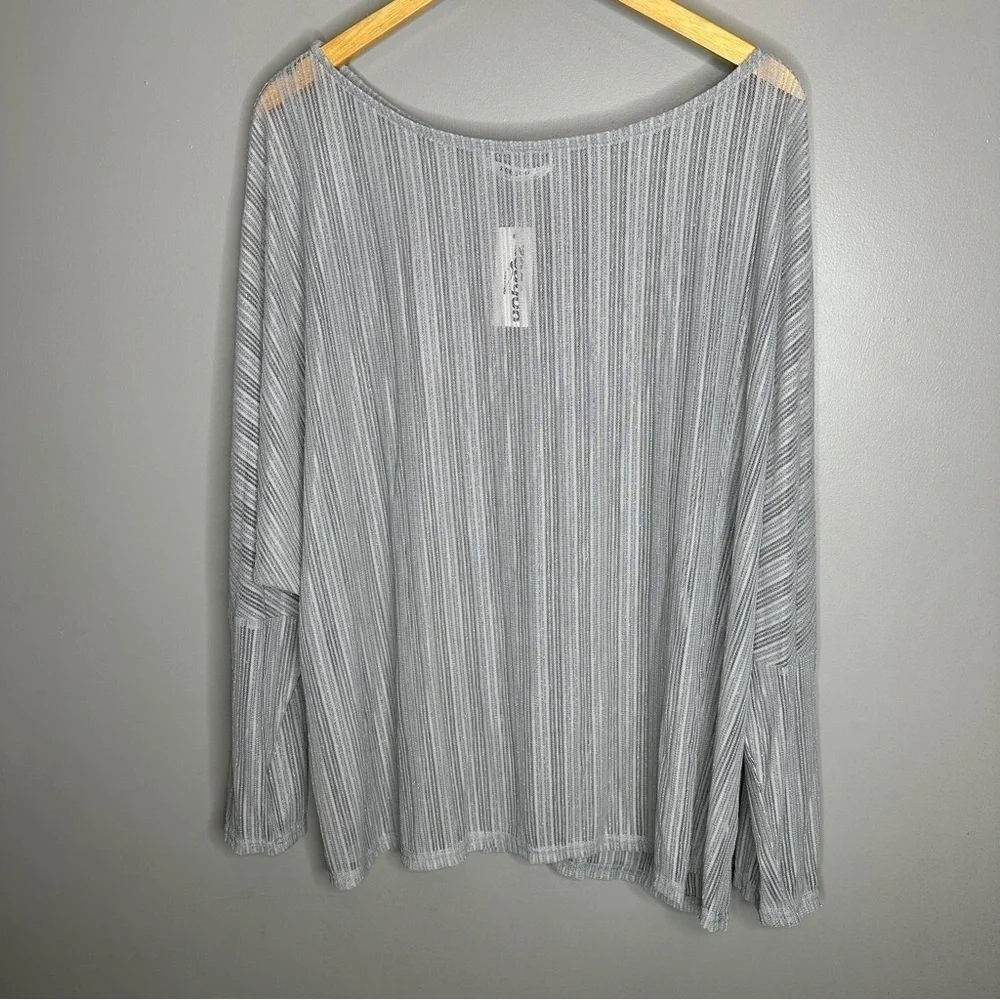 NWT zeagoo silver lightweight ribbed long sleeve shirt - Picture 1 of 5